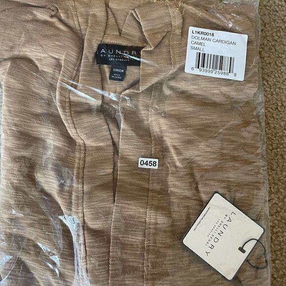 LAUNDRY By Shelli Segal Dolman Sleeve Knit Cardigan Camel Size S - Picture 4 of 6